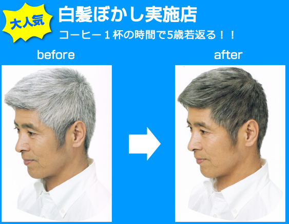白髪ぼかし実施店